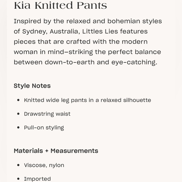 LITTLE LIES Wide Leg Lounge Pant - Picture 16 of 16